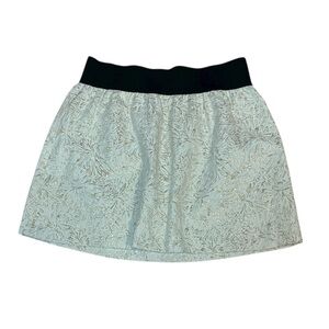 dELiA*s Cream and gold Mini Skirt with Black Waistband, Small